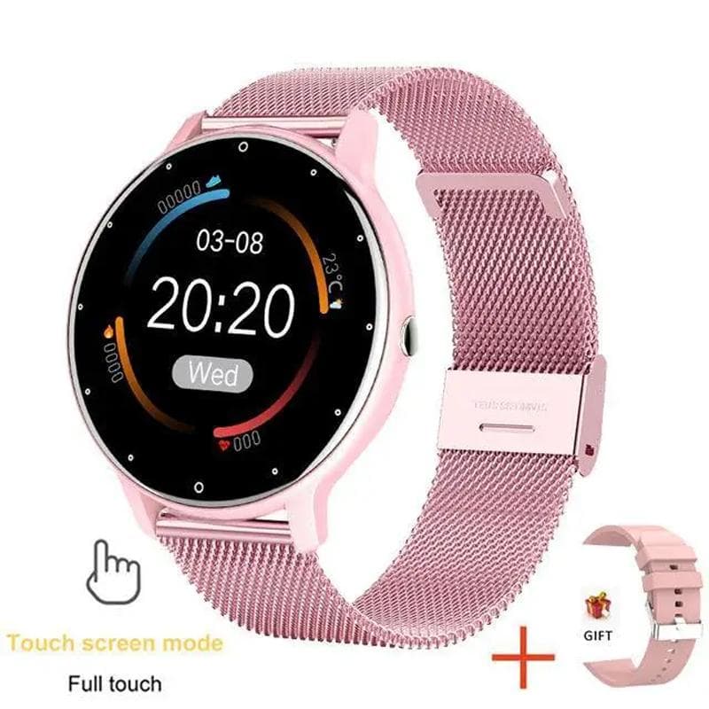 Smart Watch Men Ladies Full Touch Screen Heart Rate Detection Sports Fitness Call Pedometer Waterproof Watch for Android IOS