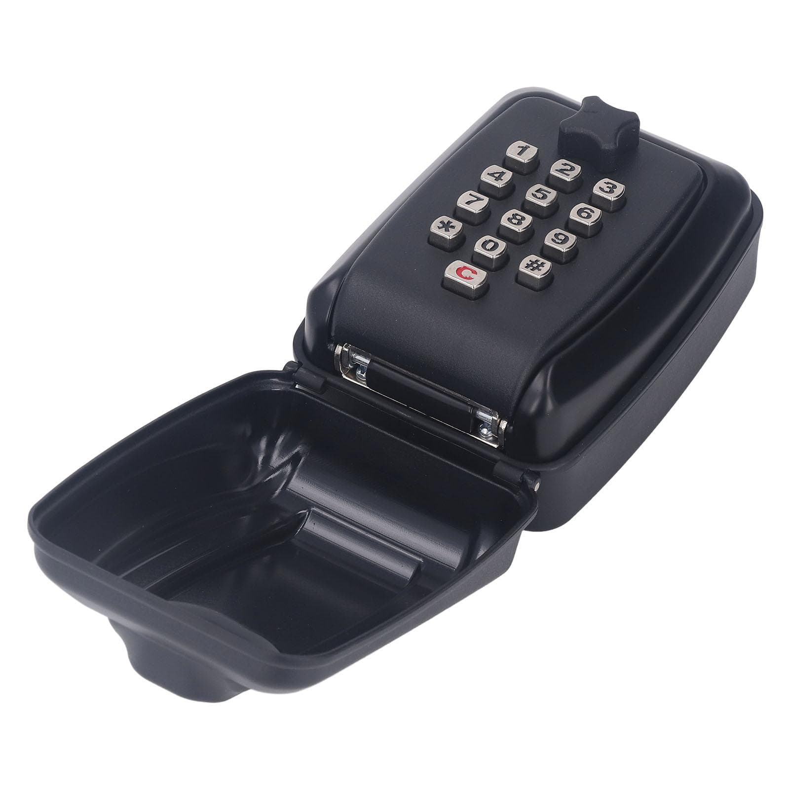 Outdoor Key Lock Box Waterproof Wall Mounted 12 Digit Combination Key Box Card Storage Case Black