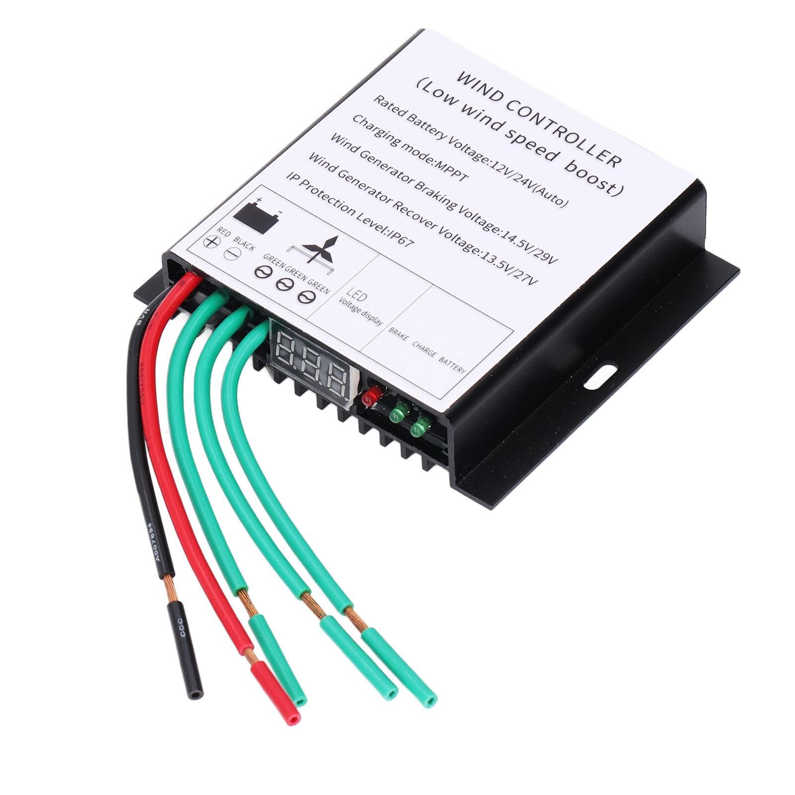 MPPT Wind Turbine Controller 100?400W 12V 24V Auto Match Wind Generator Controller with LED