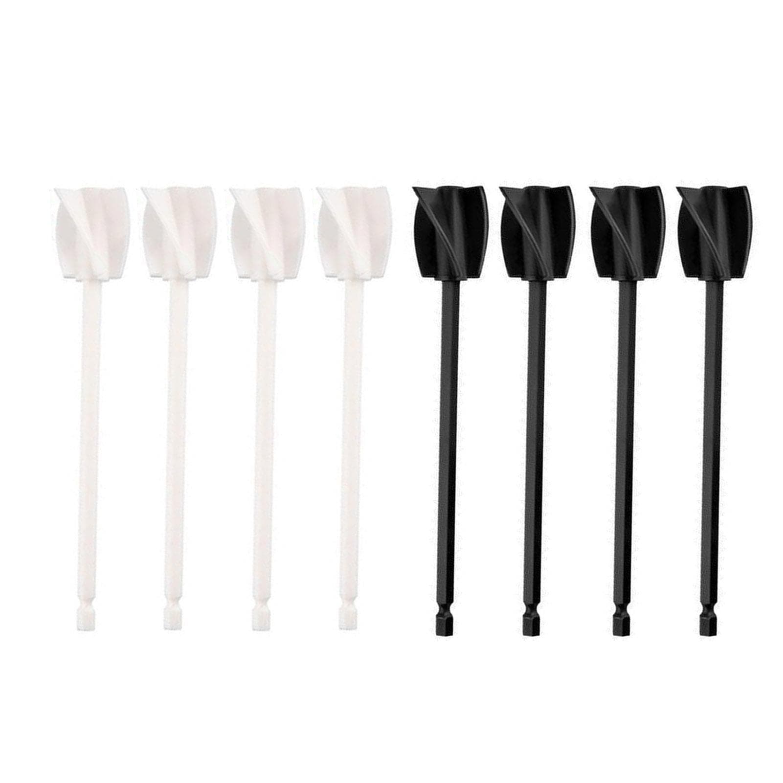 Paint Mixer Drill Attachment, Helix Paint Mixer Resin Drill Mixer Paint Stirrers Drill Attachment 4 Black & 4 White