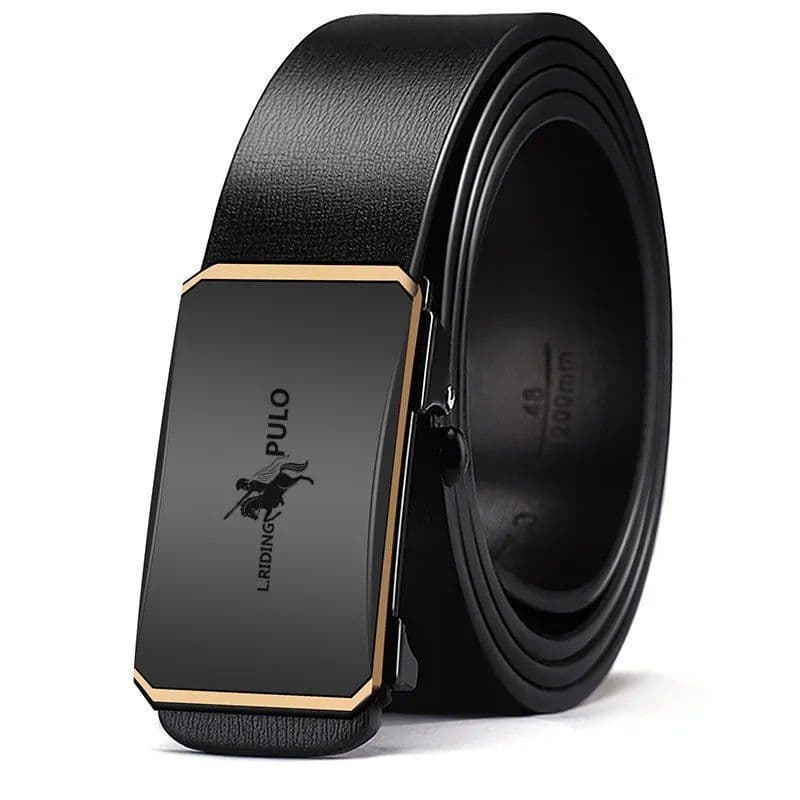 Paul  Belt Men Leather Automatic Buckle Belt Pure Cowhide Young People Casual Personality Korean Version of The Trend of The Trouser Belt 105cm