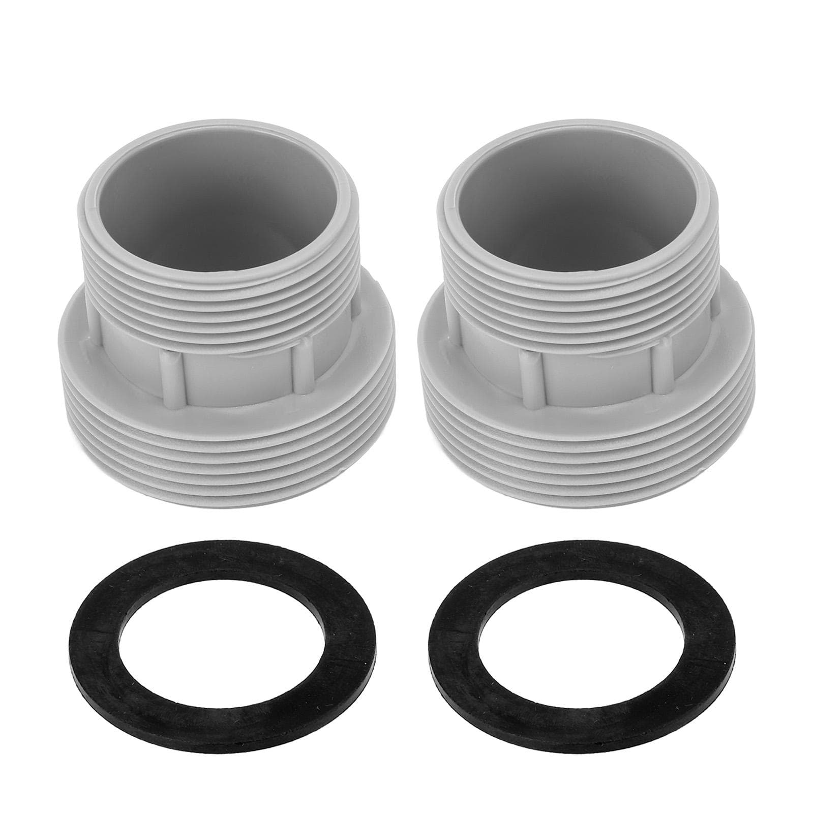 2PCS Pool Hose Conversion Adapter Plastic Universal Pool Filter Pump Hose Adapter with Connector