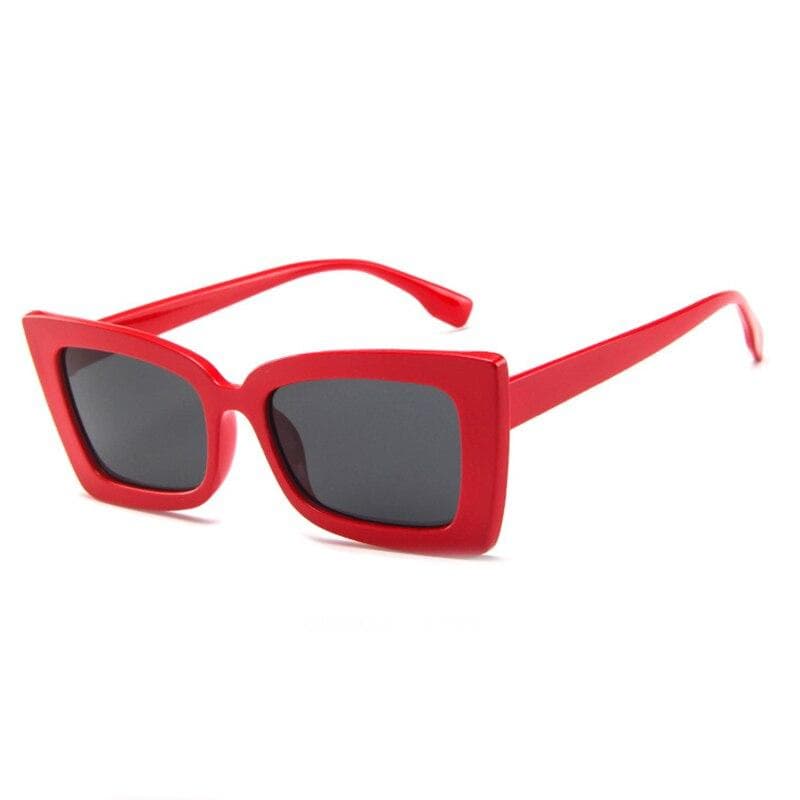 Fashion Square Women Luxury Sunglasses Retro Designer Leopard Blue Green UV400 Protection Trendy Shades
