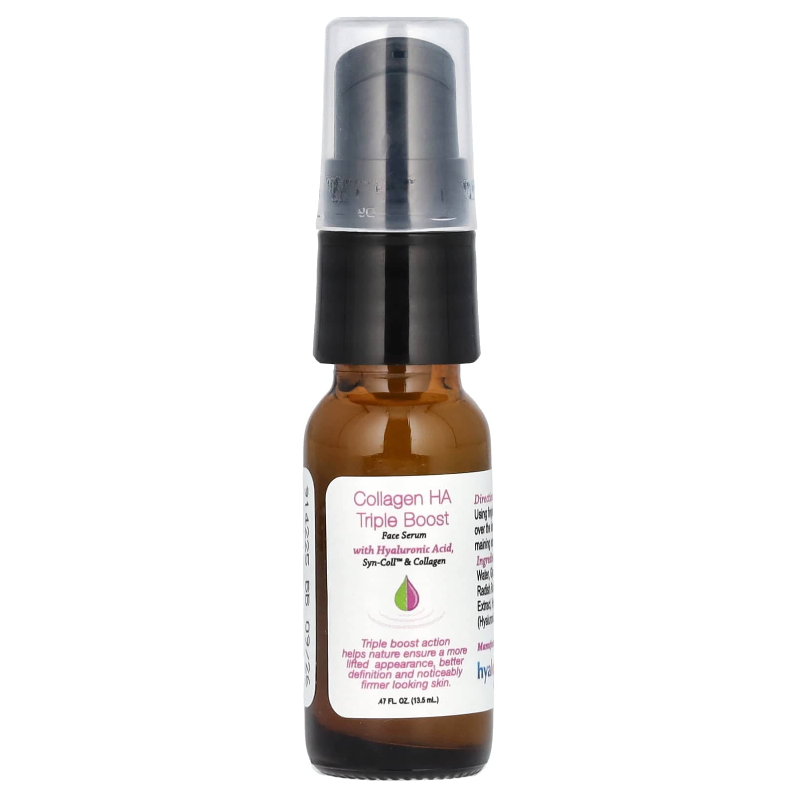 Hyalogic, Collagen HA Triple Boost Serum, with Syn-Coll and Collagen, Fragrance-Free, 0.47 fl oz (13.5 ml)
