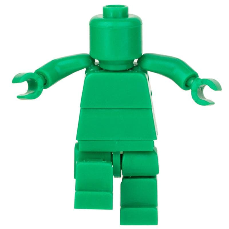 1 PC Multi-joint Movable Building Block MiniFigure Moc Children Bricks Doll Gift Toy Mini Collectible Toy Colorful 1.77 Inch green
