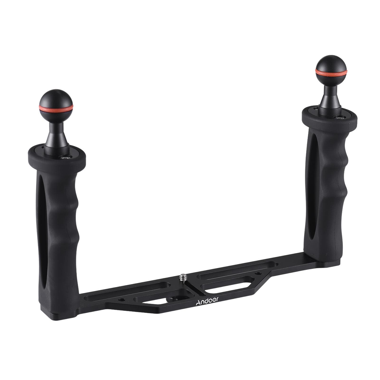 Andoer Camera Diving Rig with Dual Handle Handheld Underwater Tray Stabilizer Camera Diving Bracket black