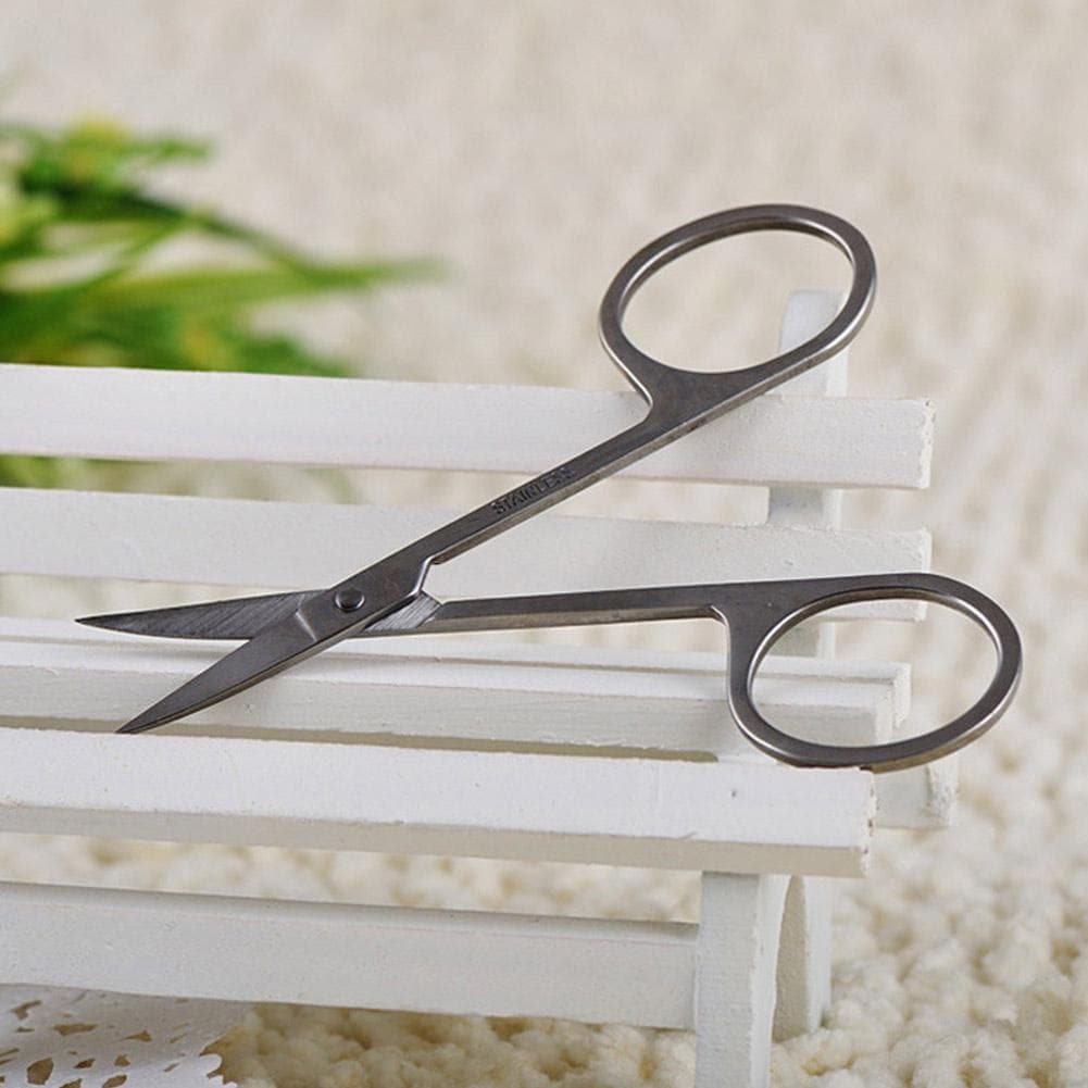 Eyebrow Scissors Comb Eyelash Hair Trimming Grooming Scissors Cosmetic Makeup Tool