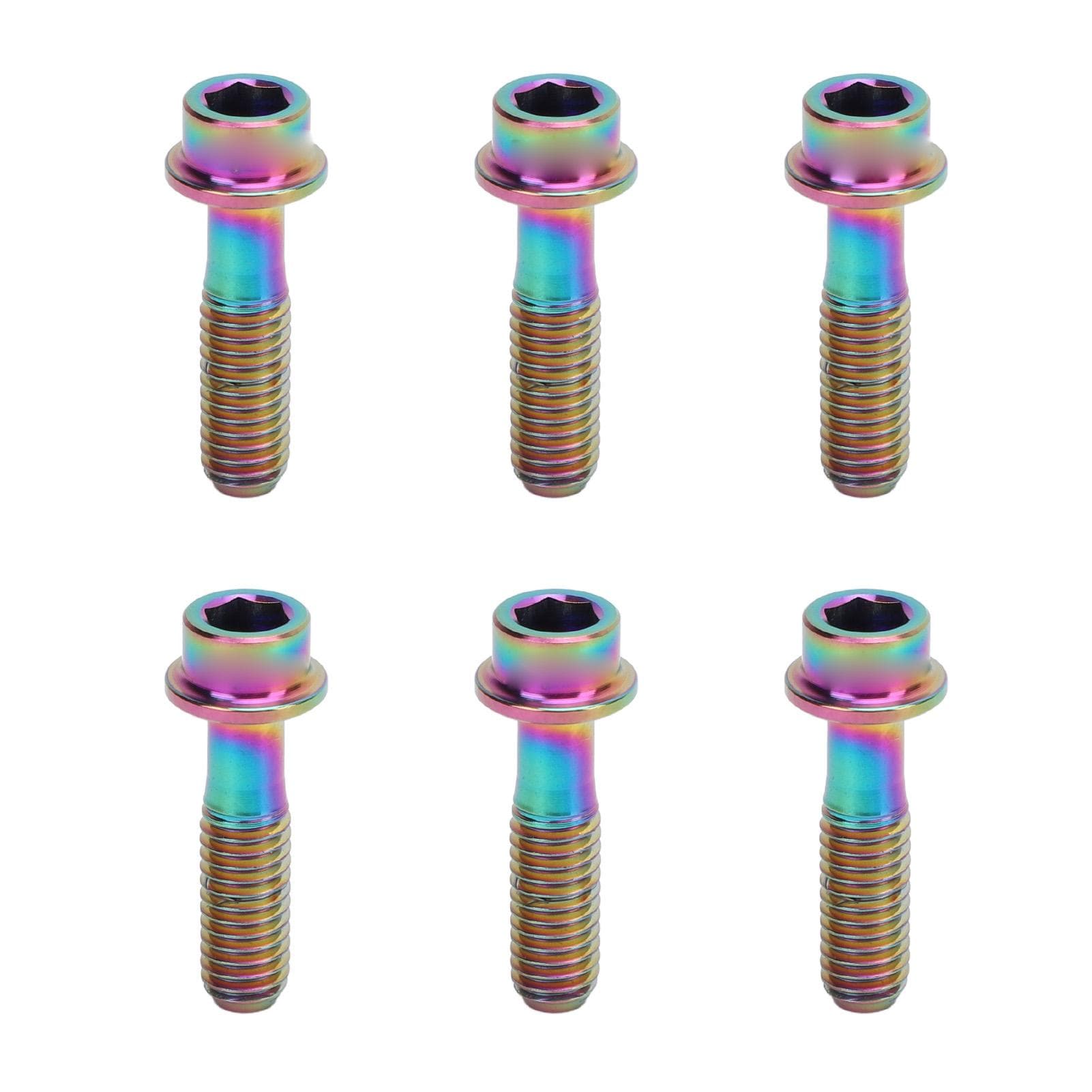 6Pcs M5x18mm Bike Fixed Stem Bolts Bike Brake Lever Fixing Bolts for Mountain Road Bike Colorful