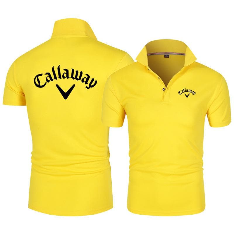 2023 Men's Golf Polo Shirt Summer classic short sleeve men's cotton casual golf brand blazer XXL yellow