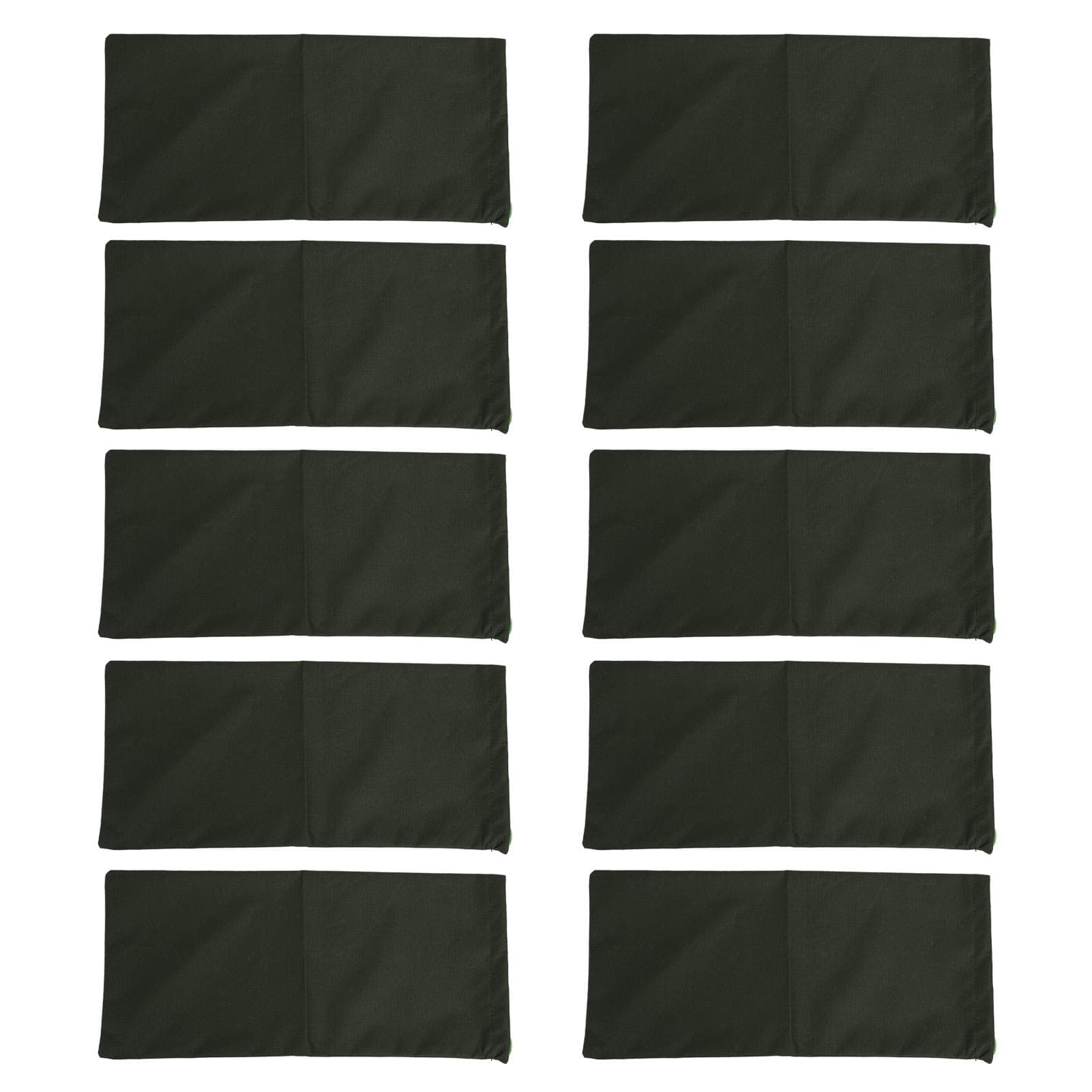 10pcs Flood Sandbags Empty Thickened 600D Polyester Bendable Drawstring Flood Control Bags for Door dark green