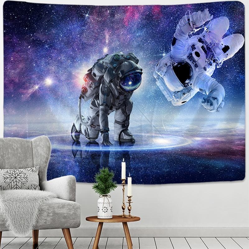 Universe Astronaut Tapestry Wall Hanging Space Hippie Tapitz Science Fiction Travel Planet Mat Printed Polyester Room Decor 95x70CM