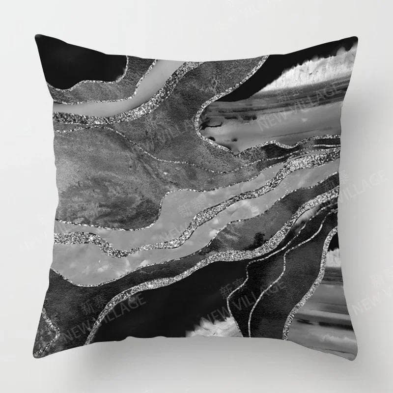 Modern Gray Black Abstract Geometric Cushion Cover Home Decor Pillow Cover Sofa Throw Pillow Cover 45x45 40x40 45x45cm