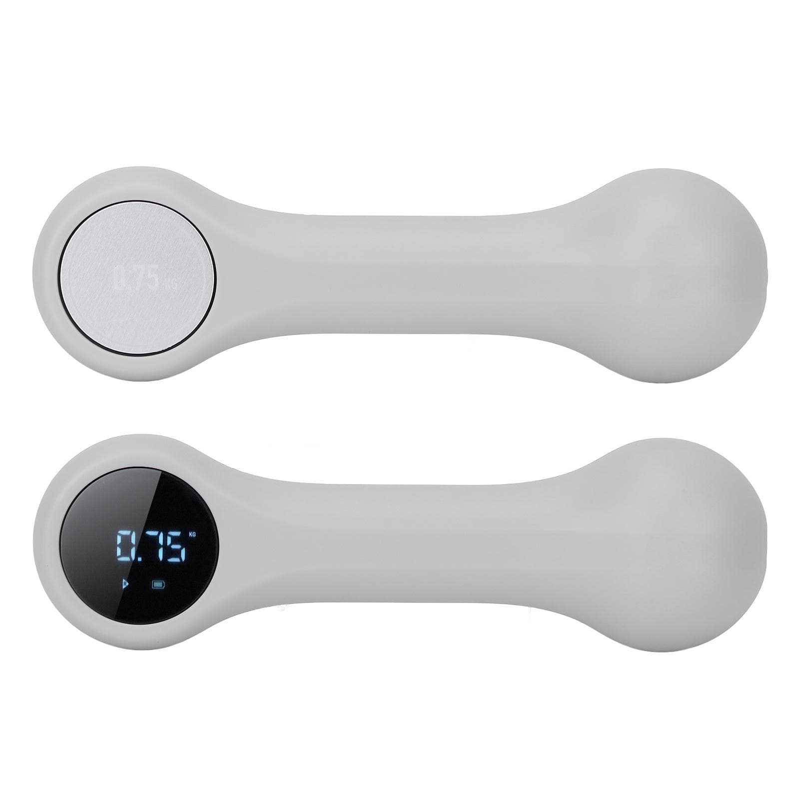 Rechargeable Smart Dumbbell Weight Loss Fitness Dumbbell Women Dumbbell with Phone App Courses gray