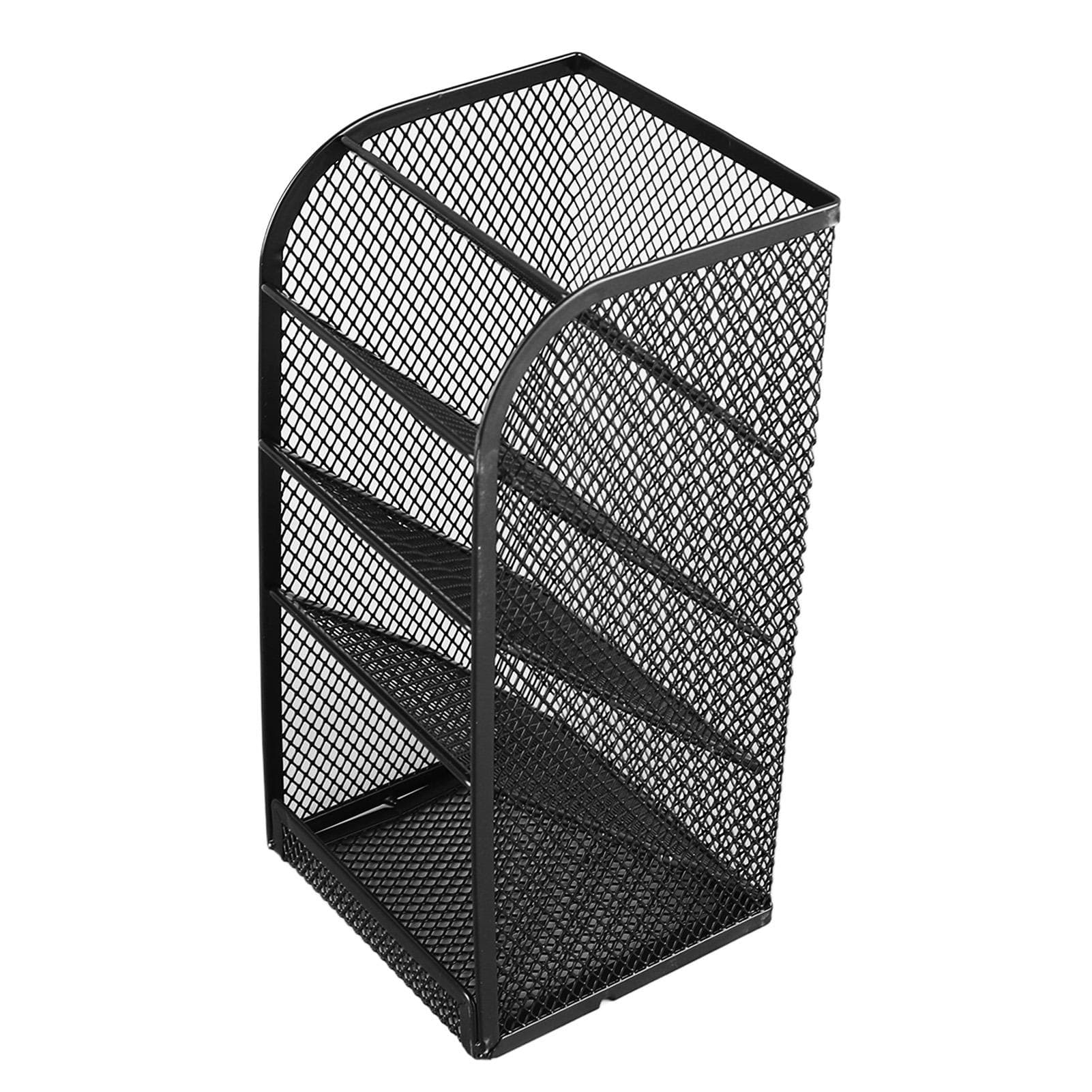 Multi Functional Pen Holder Slant Insert Metal Multilayer Desktop Stationary Container
