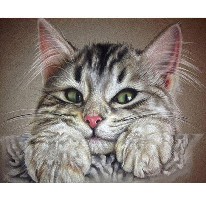 Diamond Embroidery Full Round Animals Diamond Painting Cross Stitch Flower Resin Drill Handmade 20X30CM