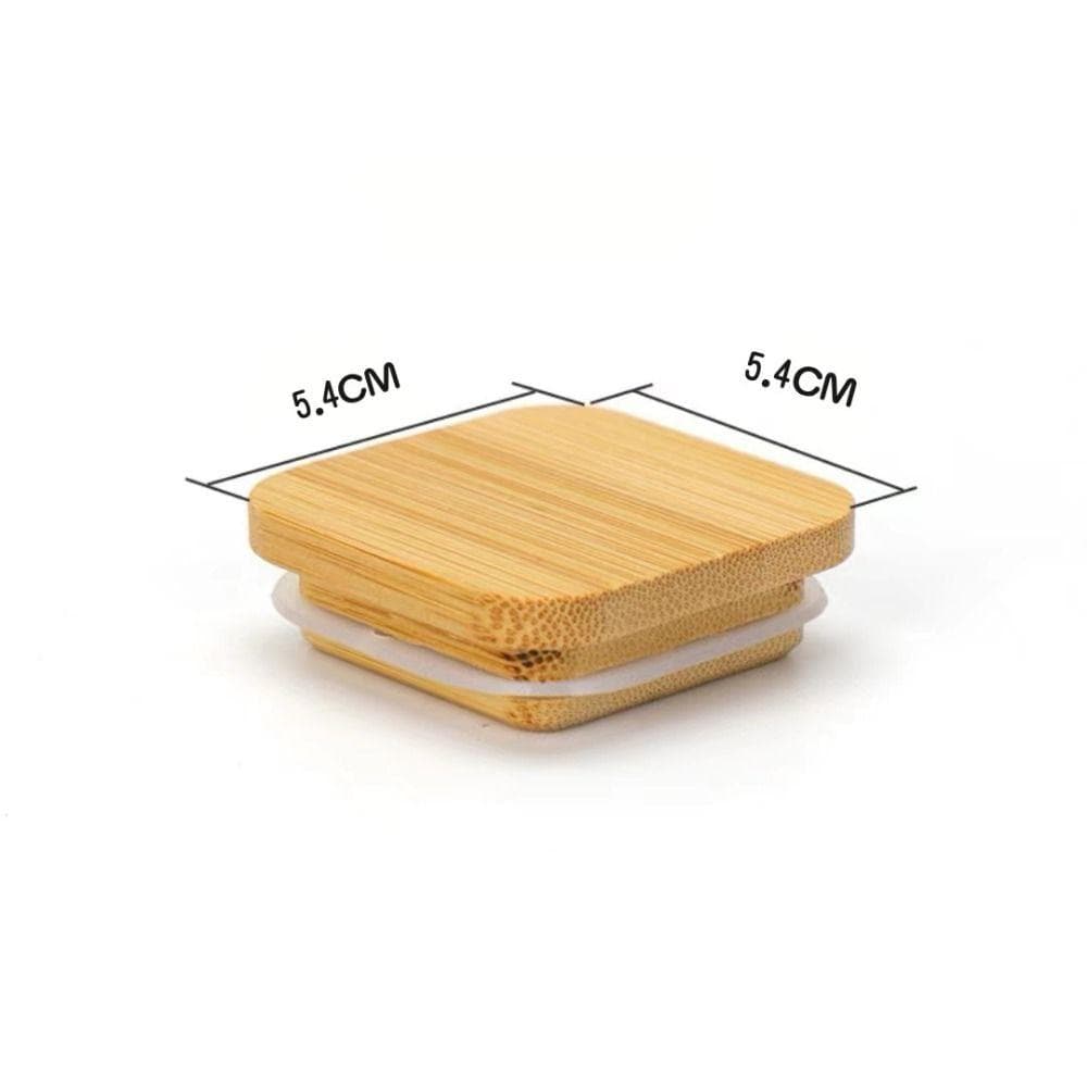 Sizes Compatible Kitchen Organization Wide Mouth Cover Canning Storage Wood Lids Mason Jar Lid coffee-square-54mm