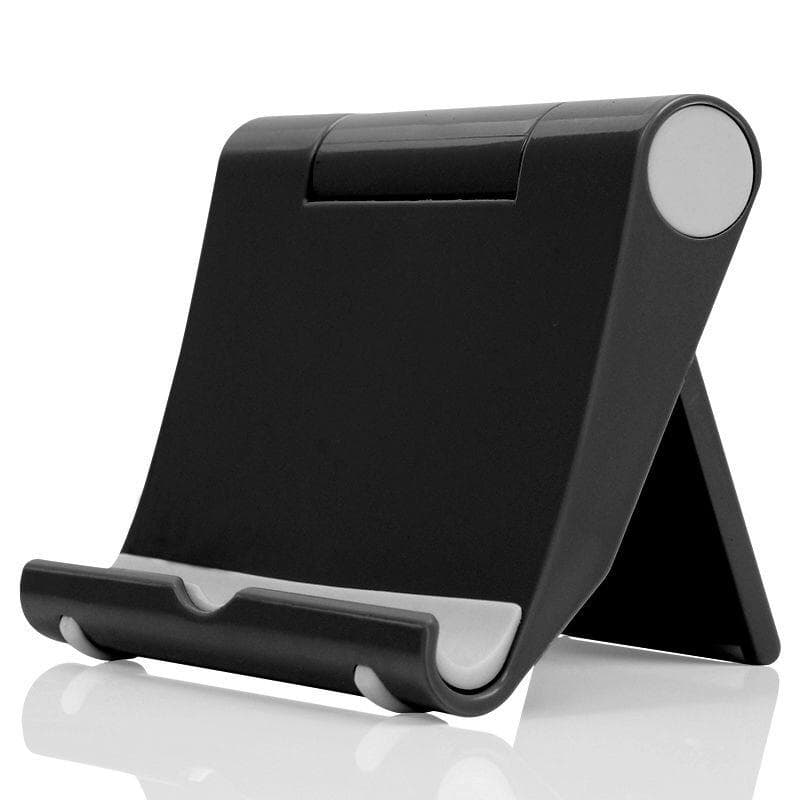 Adjustable Desk Cell Phone and Tablet Stand for iPhone and iPad, Portable Mobile Phone Holder Stand Smartphone Support black