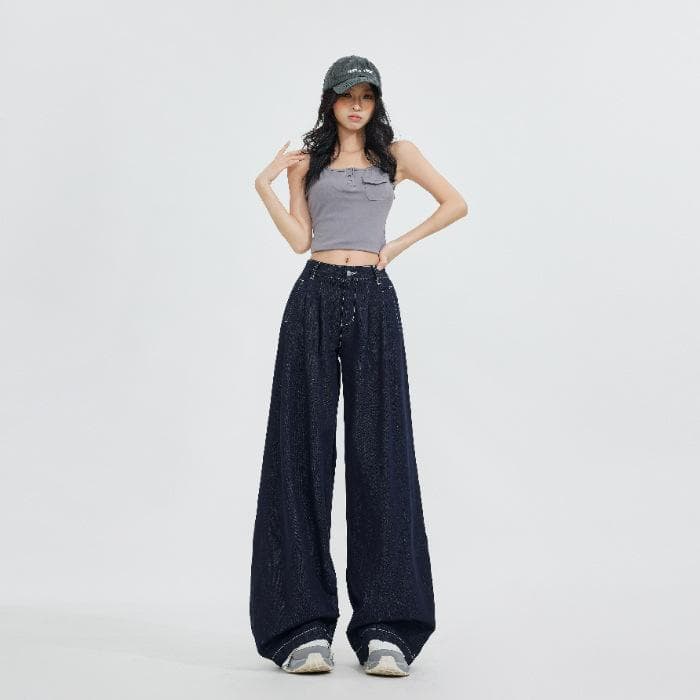 Loose Wide-leg Jeans for Women In Spring and Autumn Slimming Wide-leg Trousers for Women In Spring and Autumn XL