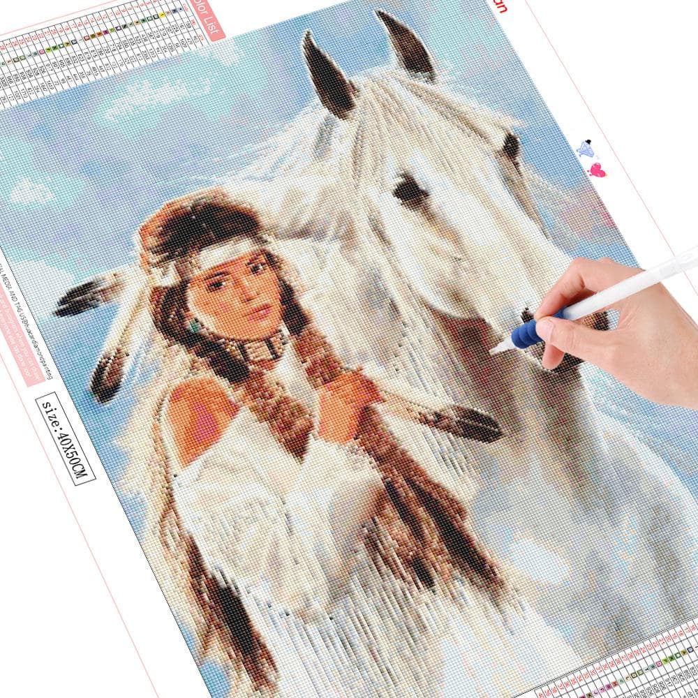5D Diamond Painting Full Round Indian Woman Diamond Art Embroidery Arrival Home Decoration 20X30CM