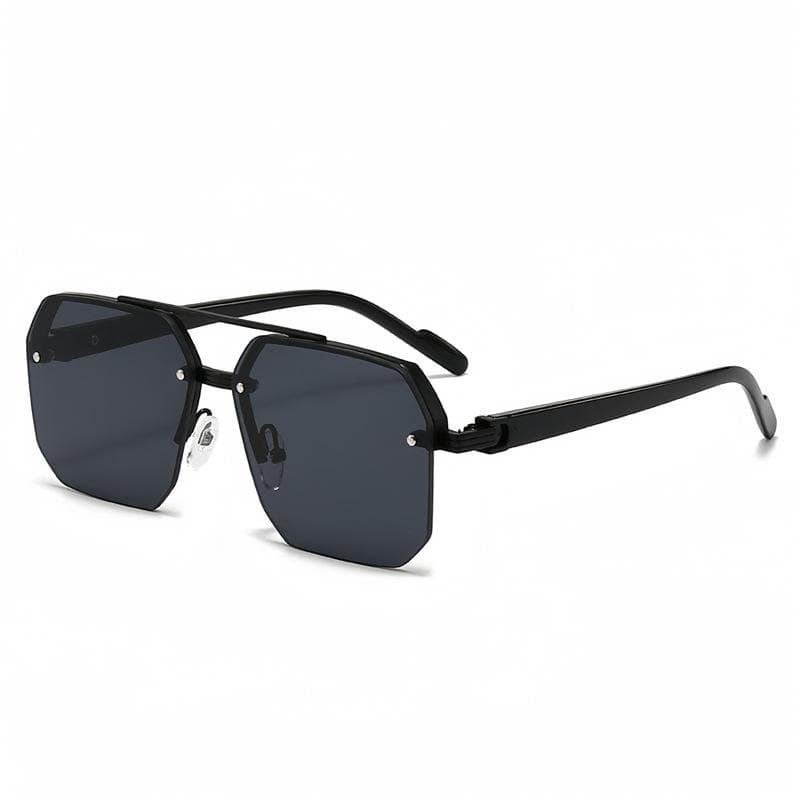 Fashion Square Sunglasses Women Retro Rivets Decoration UV400 Eyewear Gradient Shades Leopard Print 1PC