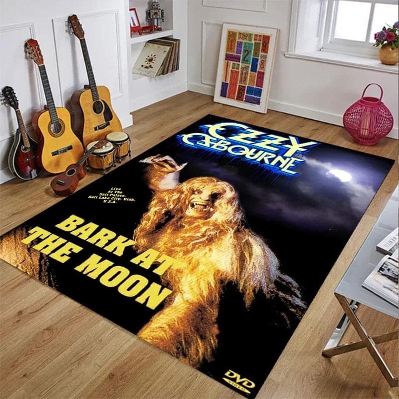 Ozzy Osbourne Band Printed Carpet Living Room Bedroom Fashionable and Aesthetic Anti slip Carpet Photography Props Birthday Gift 90cm by 60cm