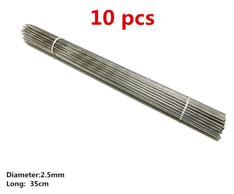 4mm 50cm big strong bbq needle Picnic Barbecue Stainless Steel wide Skewers Grill Meat Brochette Kebab Skewers Roasting Needles