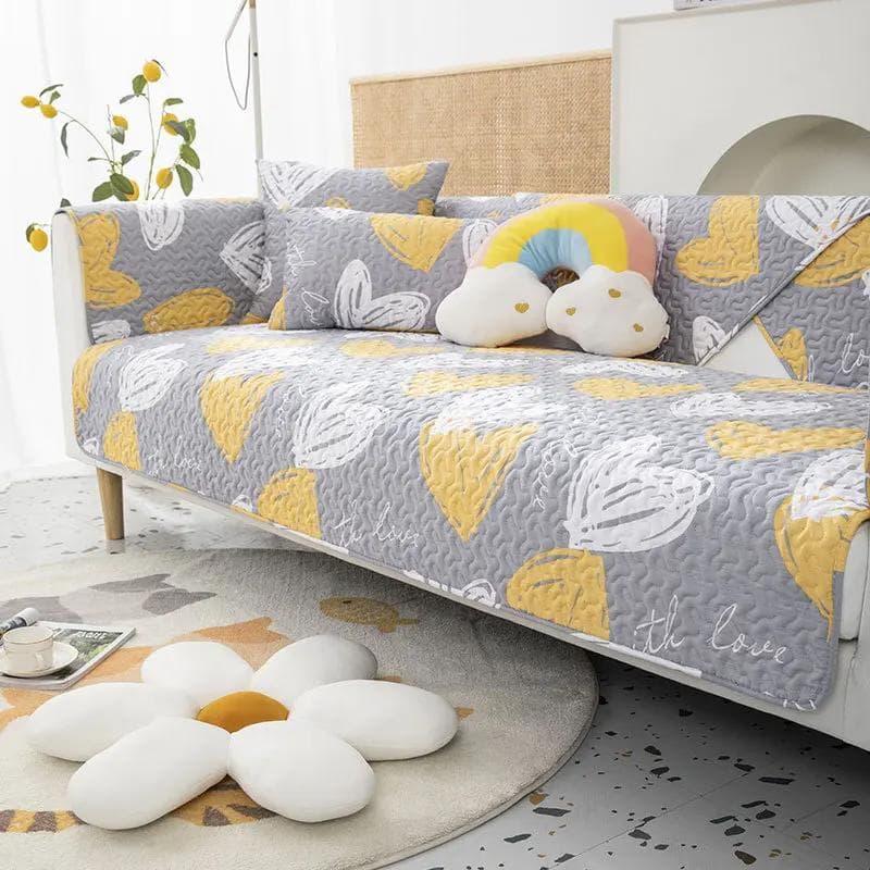 Cotton Sofa Cover Cushion Four Seasons Universal Sofa Towel Flower Anti-slip Anti-cat Scratch Cotton Sofa Cover for Living Room 50x70cm 1pcs