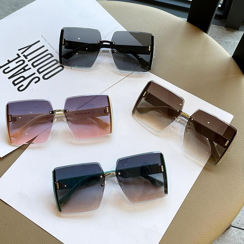 4 Pcs Retro Square Women Glasses Large Frame Fashion Eyewear for Daily Commuting Outdoor Travel Vacation
