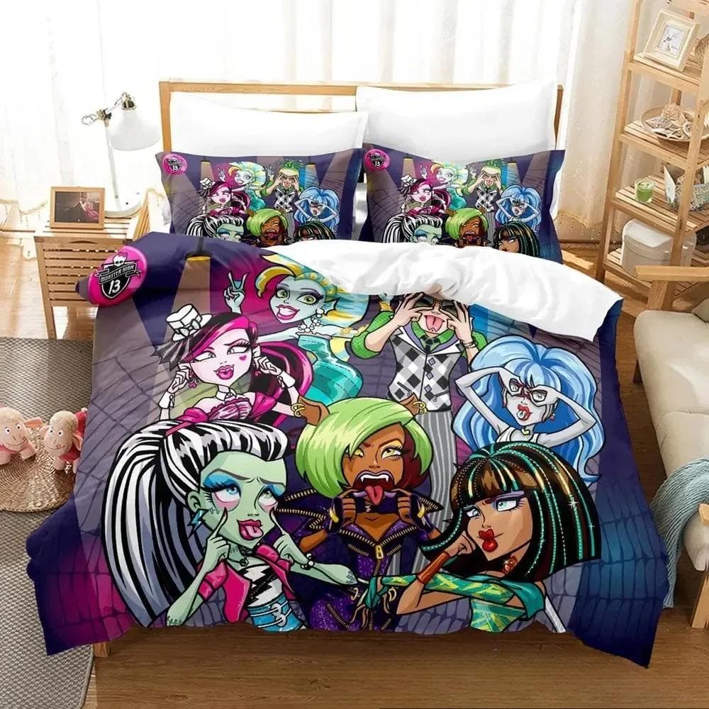 3D Print Personelity Monster Cartoon High Bedding Set Boys Girls Twin Queen King Size Duvet Cover Pillowcase Bed boys Adult 135x200cm 2pcs