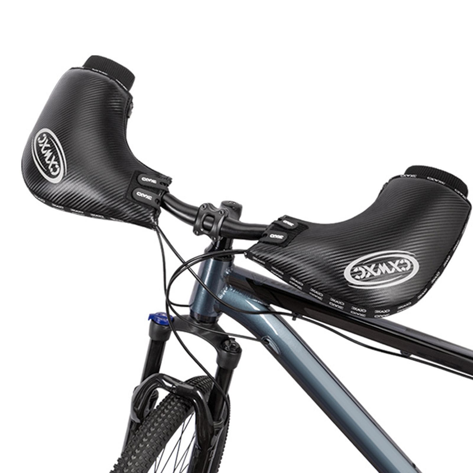 Mountain Bike Handlebar Cover Winter Cold Weather Cycling Hand Warmer Gloves black