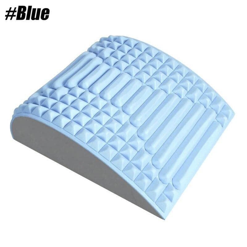 Back Stretcher Pillow Neck Lumbar Support Massager For Neck Waist Back Massage Relaxation blue