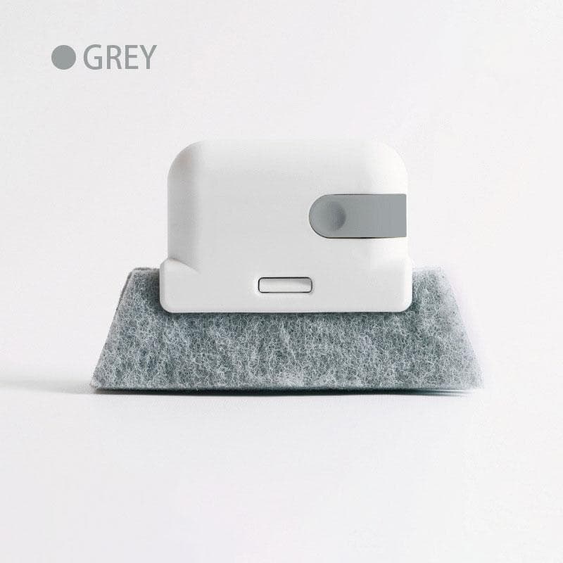 2 in 1 Groove Cleaning Tool, Window Frame, Door Groove Cleaning Brush, Sliding Door Track Cleaning Tools, Hand-held Crevice Cleaner grey