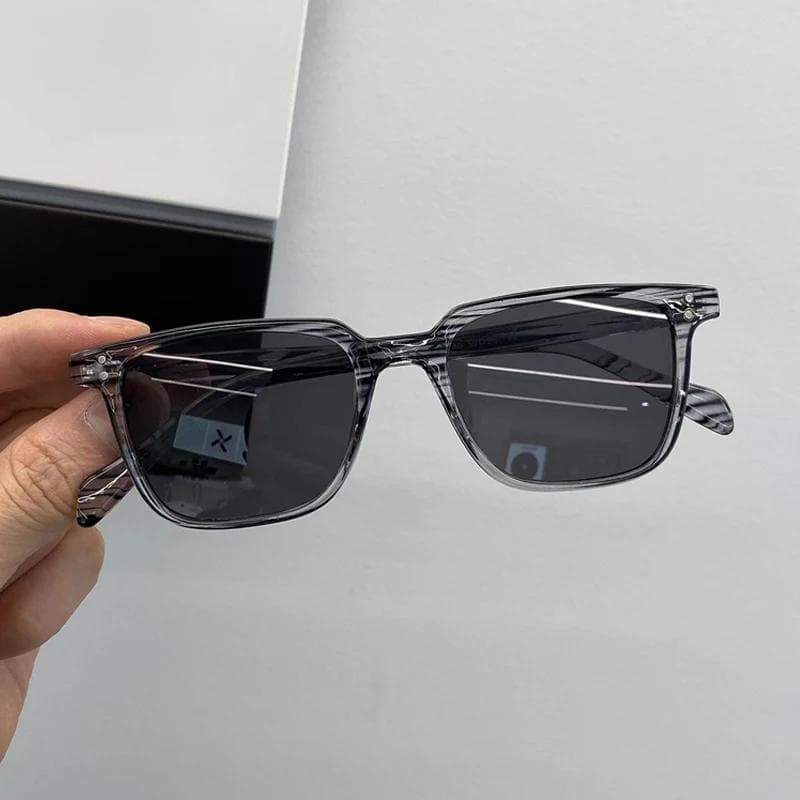 Fashion Leopard Dark Green Square Sunglasses Luxury Man Shades Male Sun Glasses Brand Travel Vintage Oculos De Sol