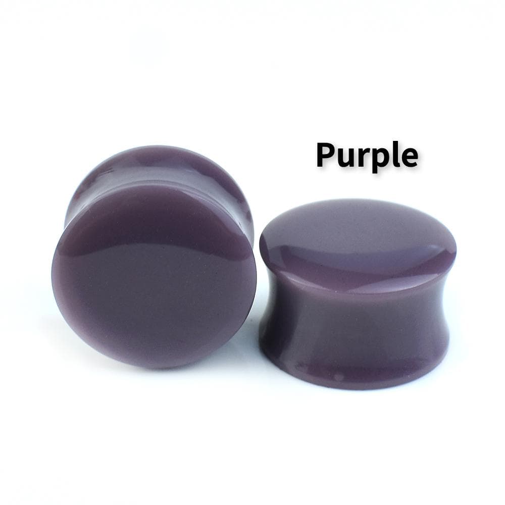 6-50mm Colourful Acrylic Ear Gauges Tunnels Stretchers Expander Double Flared Plug Body Jewelry 8mm purple