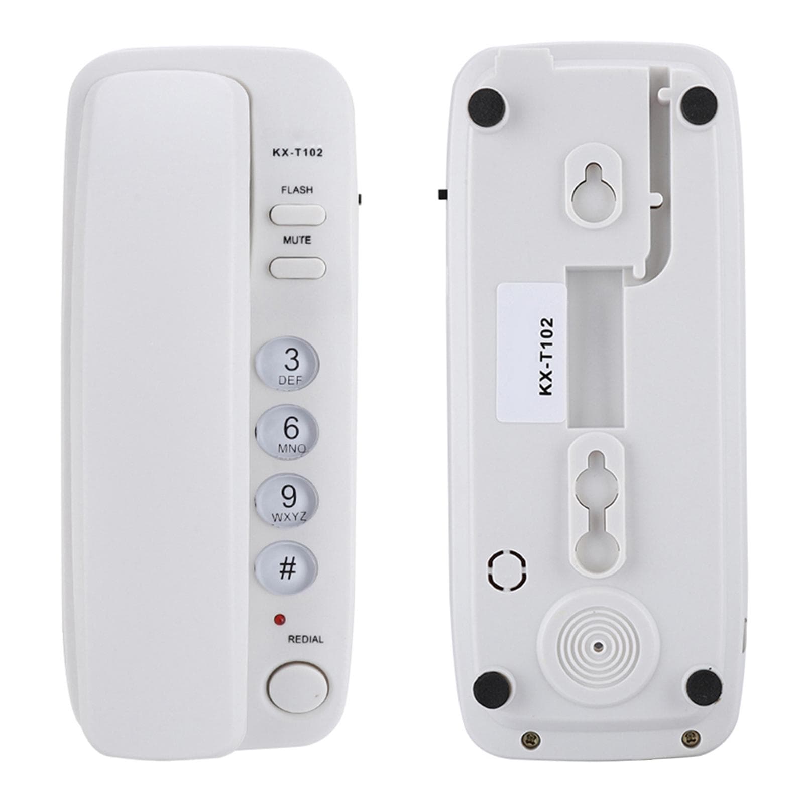 Wall Mount Landline Telephone Extension No Caller ID Home Phone For Hotel Family(White) white