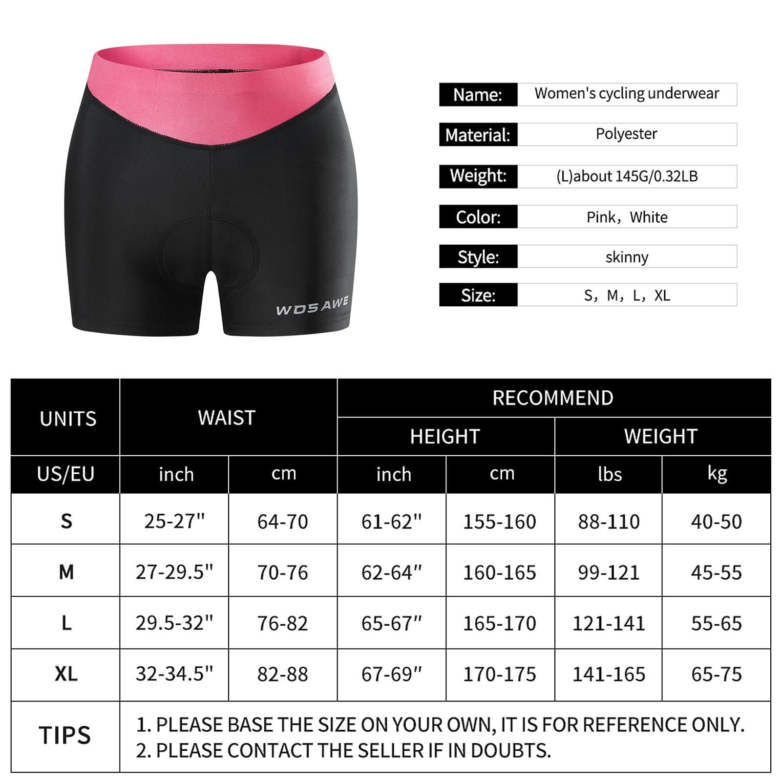 Women Cycle Underwear Padded Bike Shorts Breathable MTB Bicycle Biking Shorts L white/black