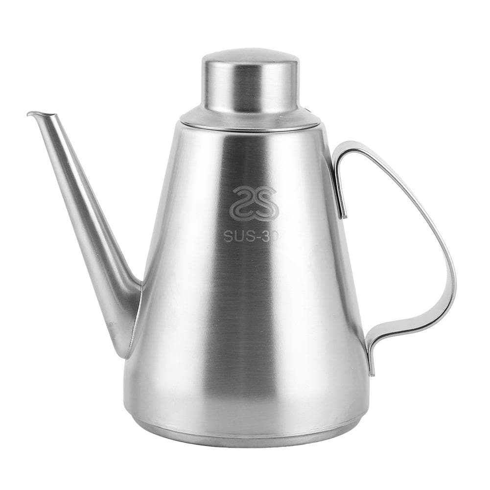 Stainless Steel Household Kitchen Handle Oil Pot Bottle Storage Container with Lid18 oz (about