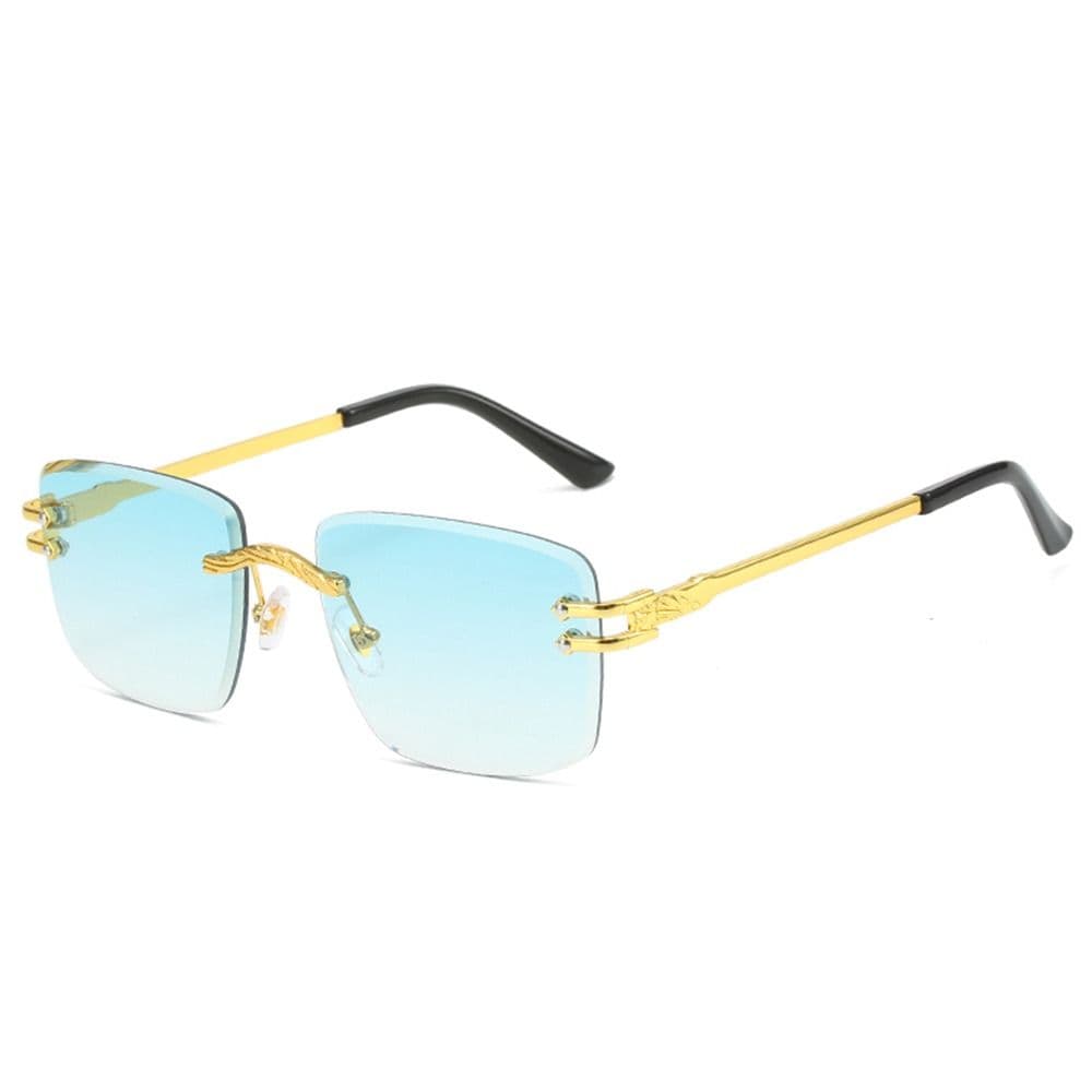 Protection Rimless Square Sunglasses Fashion Frameless Sun Glasses Shades for Women