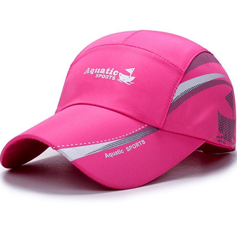 Men's Quick Dry Waterproof Sport Duck Tongue Sun Hat Outdoor Space Baseball Cap pink