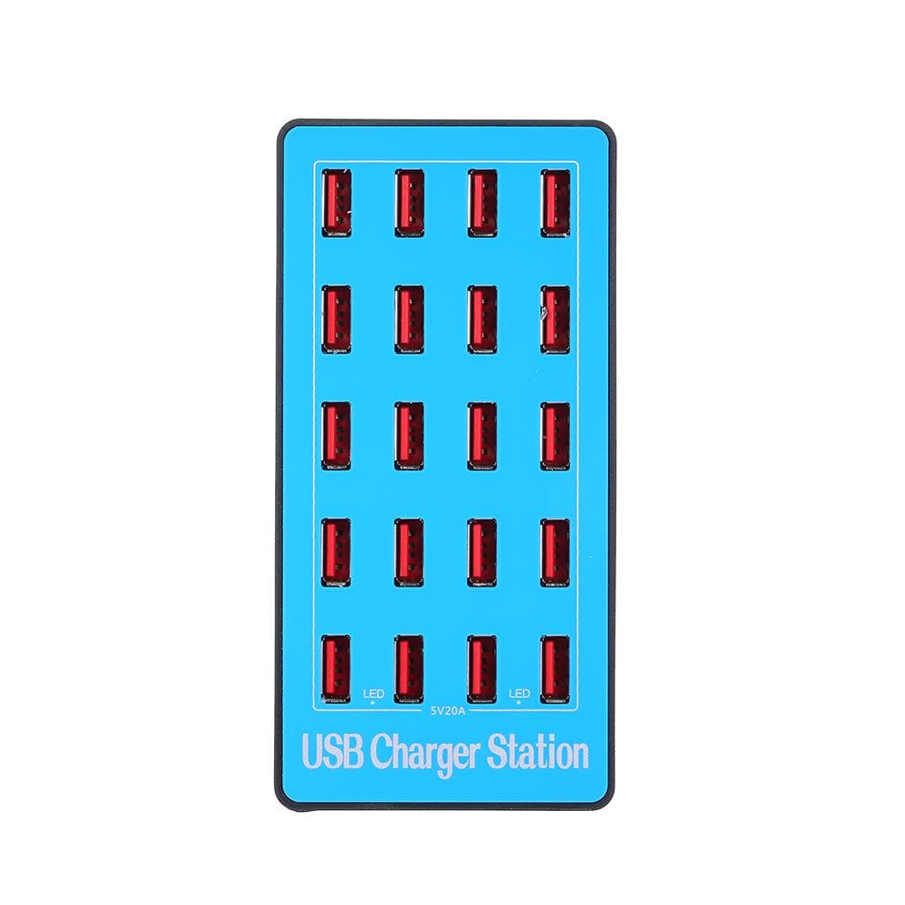 USB Smart Charger with 20 Ports Power Adapter of Universal Compatibility Charging Station for EU Plug
