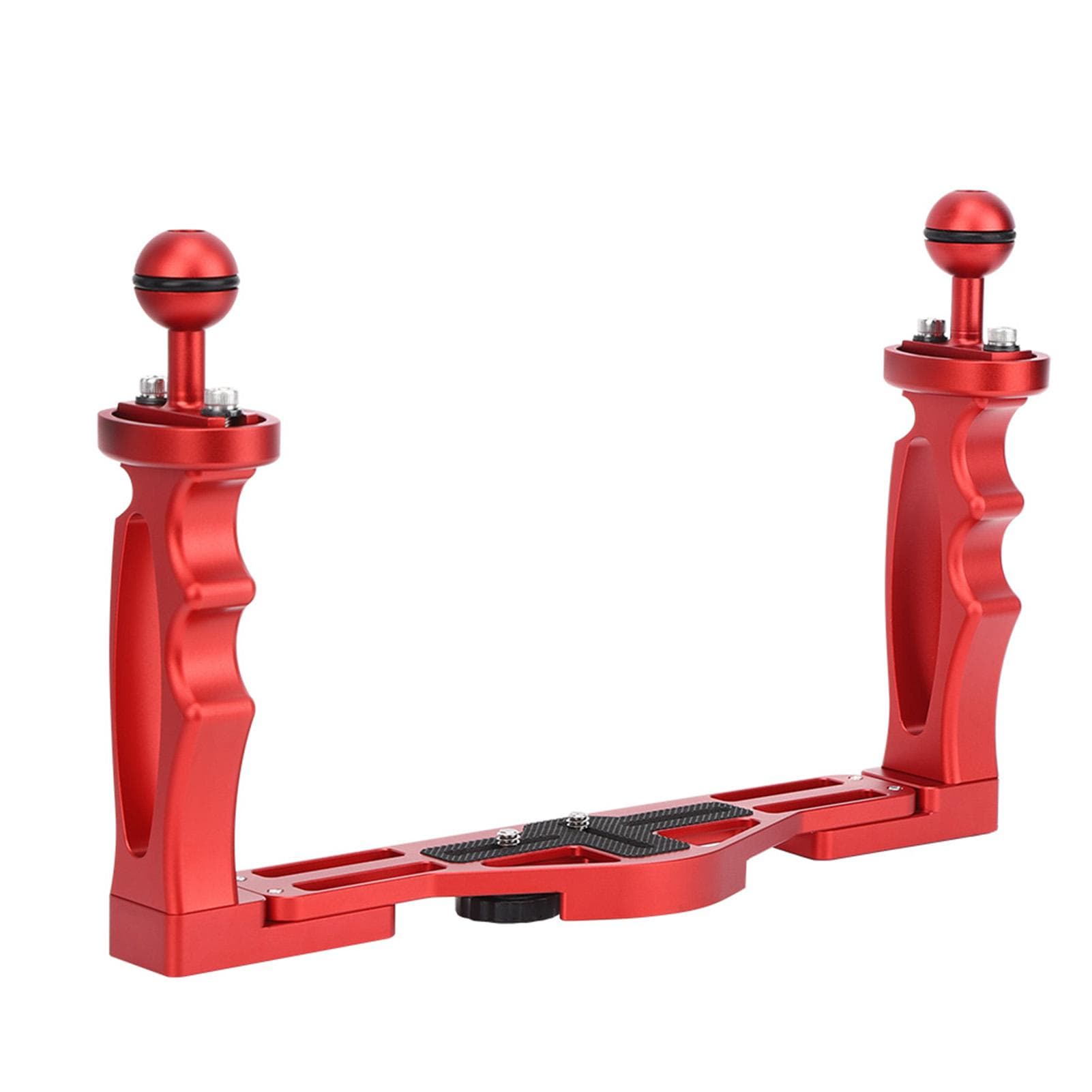 All Metal Dual Handheld Hand Grip Diving Flashlight Bracket Underwater Sports Camera Holder