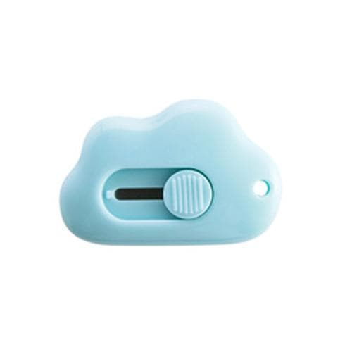 Cute Rabbit Cloud Color Mini Portable Utility Knife Paper Cutter Cutting Paper Razor Blade Office Stationery Cutting Supplies blue