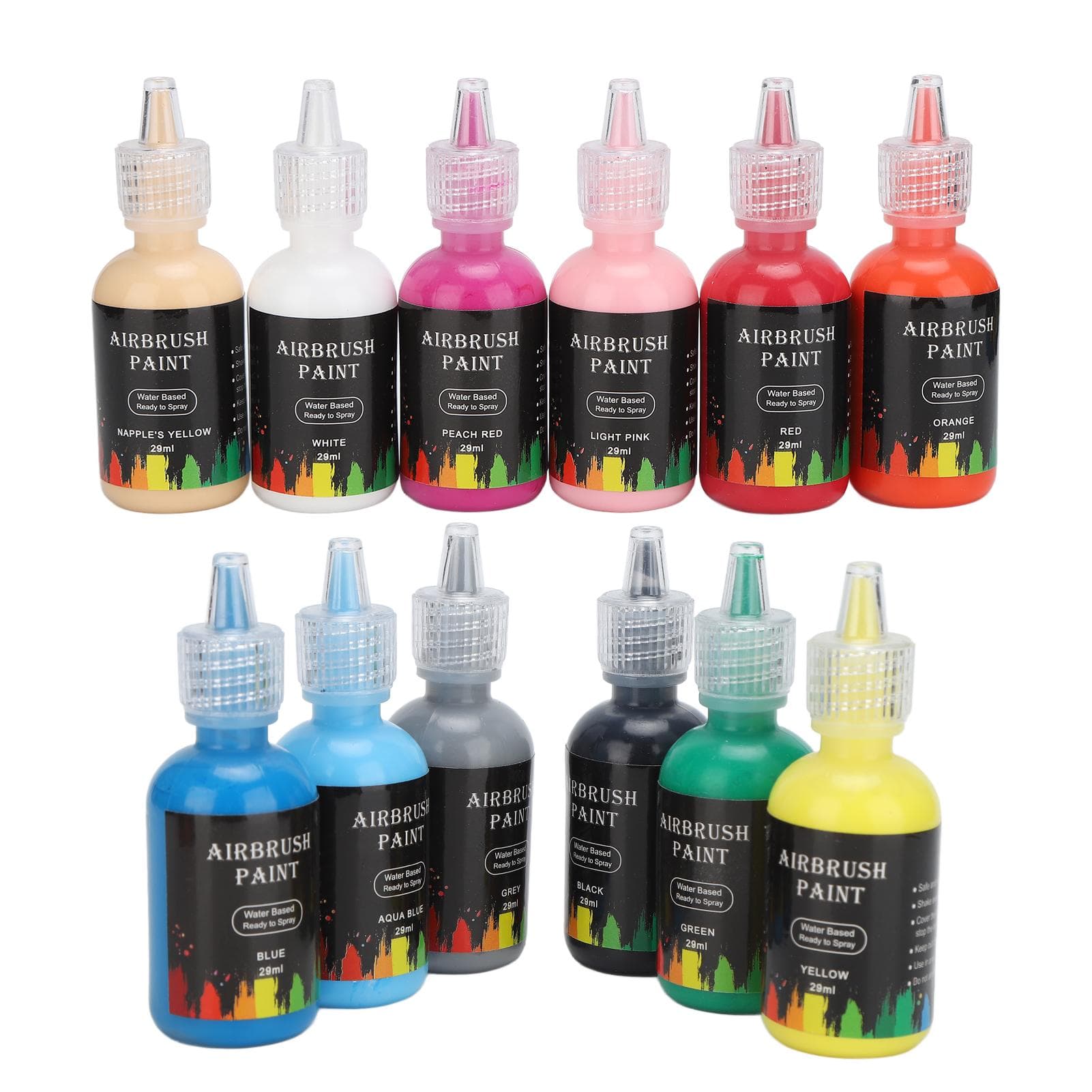 12 Colors Liquid Pigment Set DIY Paint Ink Dye Supplies for DIY Clothing Car Crafts Art Making 348ml