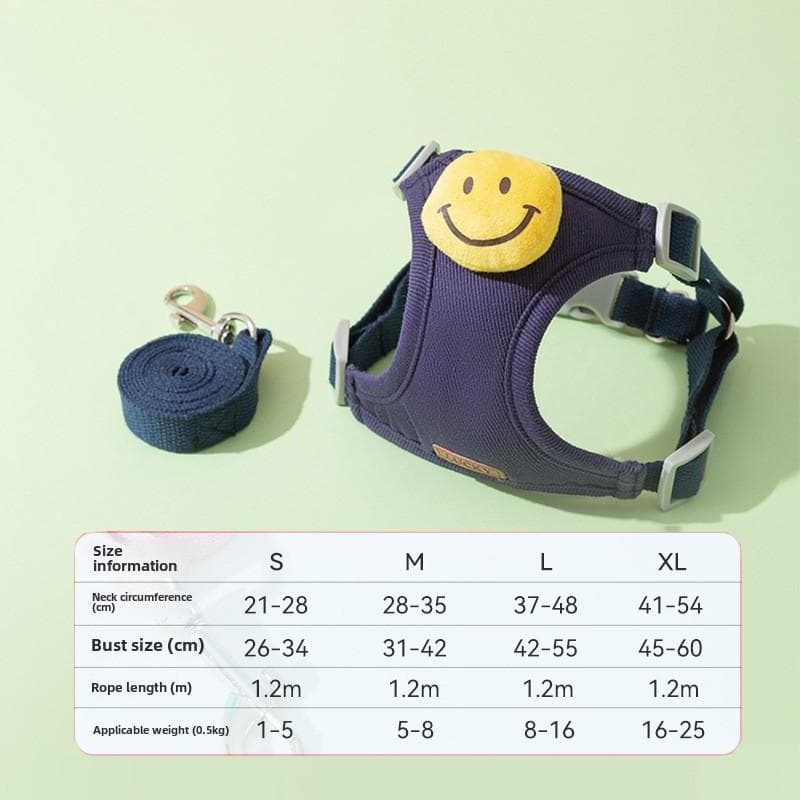 Cat Vest Cute Cloud Pet Leash Dog Chest Strap Walking Dog Rope Walking Cat Rope Going Out Supplies XL