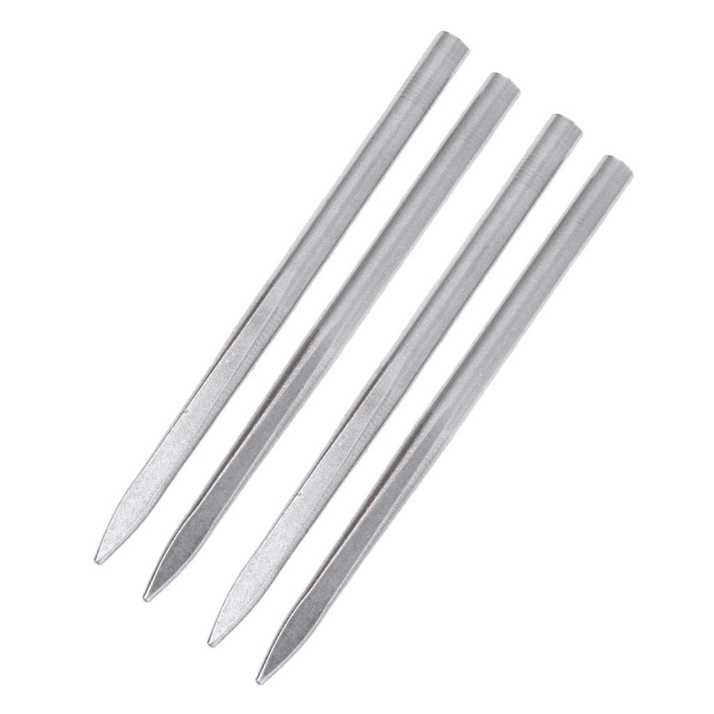 4pcs Stainless Steel Paracord Fid Lacing Stitching Braiding Needles 80x5mm 80x5mm silver