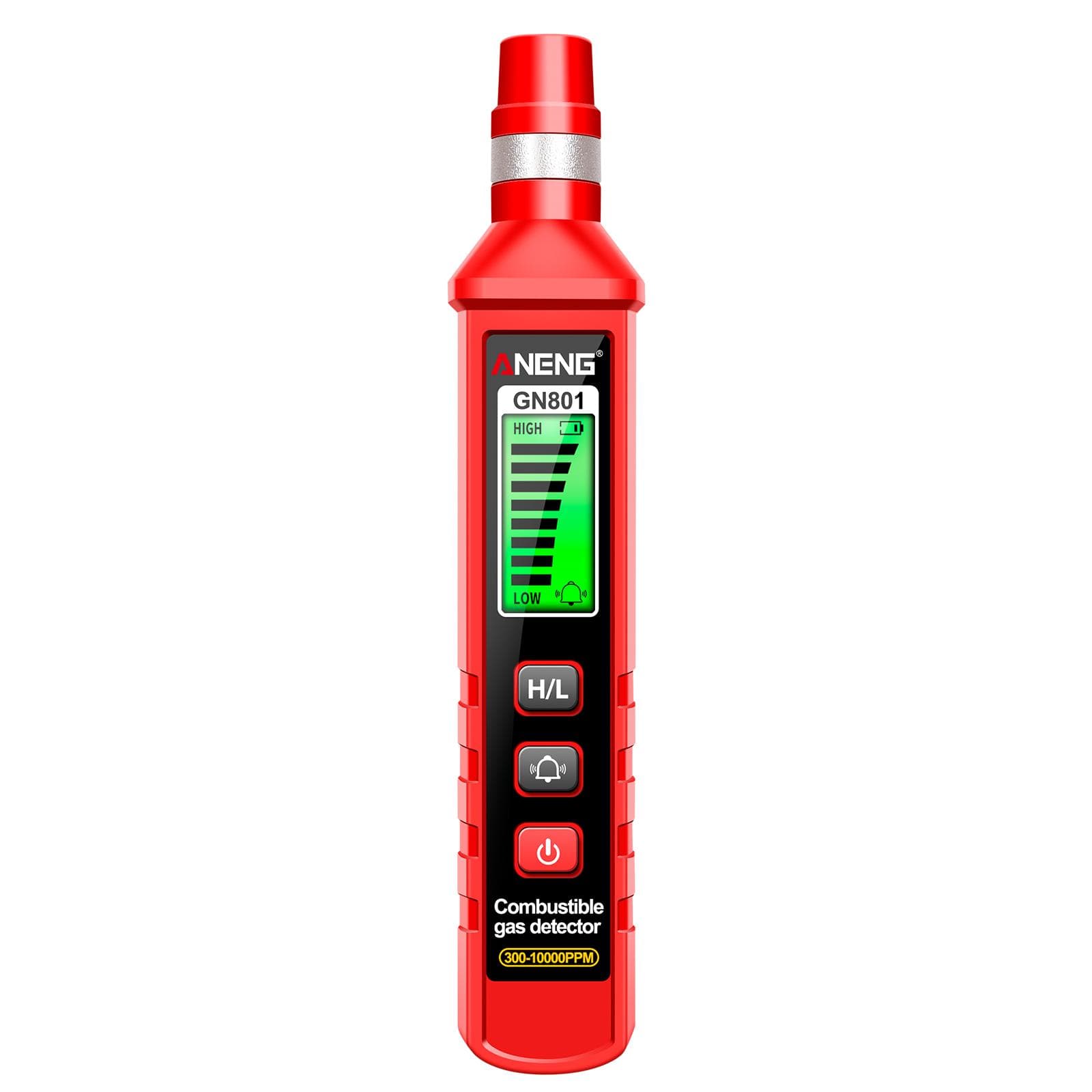 ANENG GN801 Gas-sensitive Semi-conduct Detector 300~10000PPM Gas Leakage Analyzer Combustible Meter red