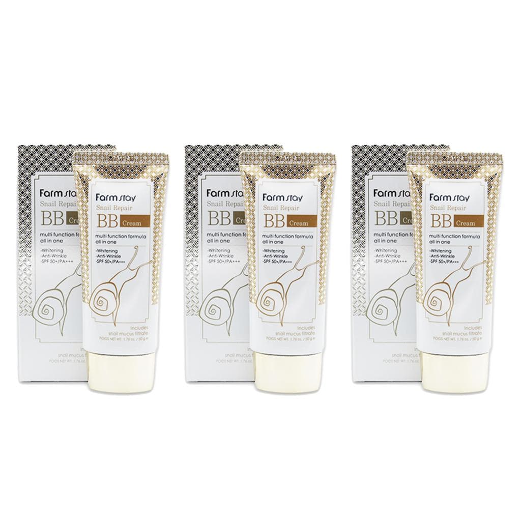 FARM STAY Snail Repair BB Cream SPF50+ PA+++ 50g (3 Options) 3pcs