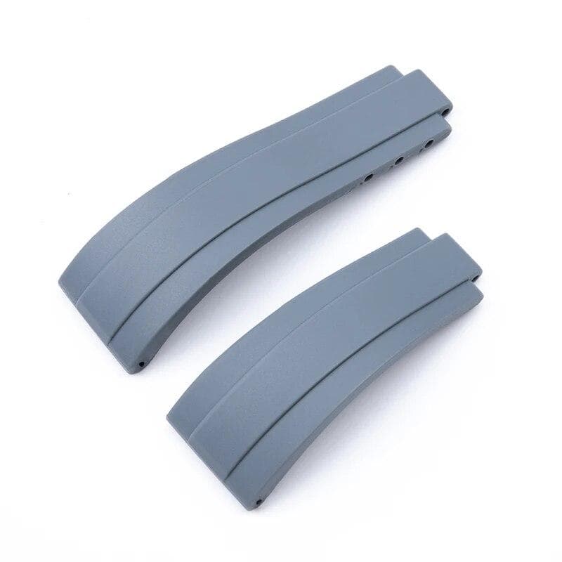 20mm Adjustable Watchband For Rolex Strap For DAYTONA SUBMARINER GMT Yacht-Master OYSTERFLEX Glidelock Rubber Watch Band No logo & No Buckle-20mm grey