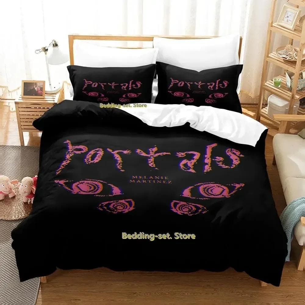 New Hip Hop Melanie Martinez Portals Bedding Set Cartoon Anime three-piece set Adult Kid Bedroom Duvetcover Sets 3D Kawaii Girls 70x133cm 2pcs