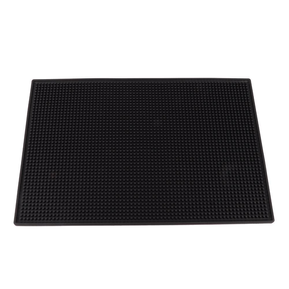 Drip Mats Cocktail Tea Cup Mug Waterproof Kitchen Service Bar Mat (Black Large Type) Black